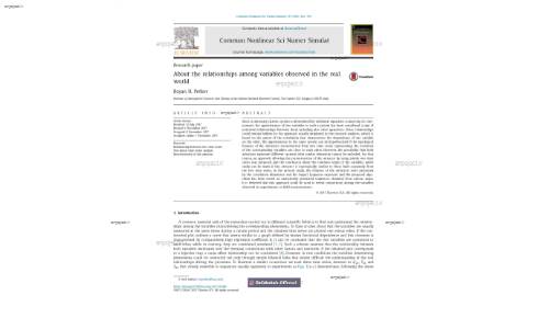 About the relationships among variables observed in the realworld